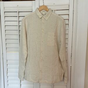 H&M White Casual Button Down Shirt NWT